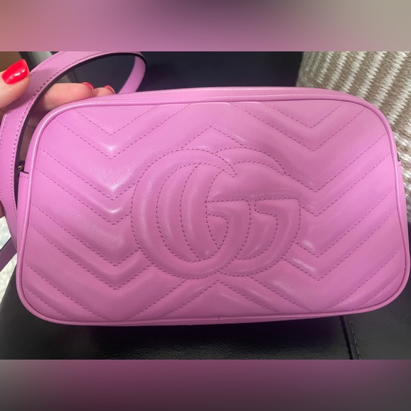 SOLD Gucci GG Marmont Small Camera Bag pink purple - Picture 6 of 13